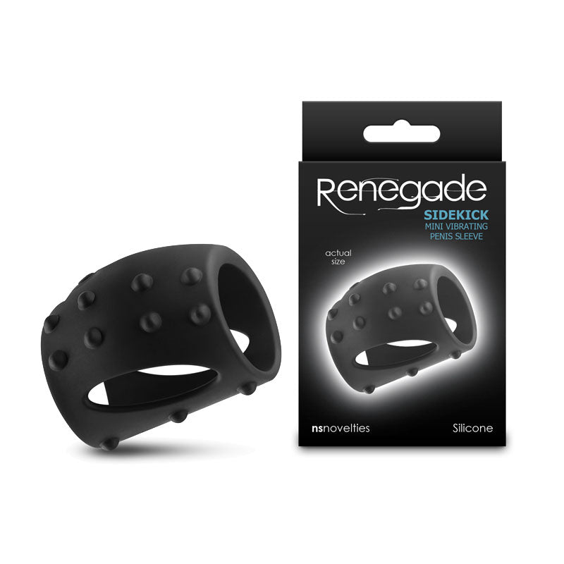 Renegade Sidekick - Black - Black USB Rechargeable Vibrating Penis Cage Black - Club X