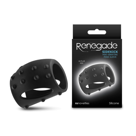 Renegade Sidekick - Black - Black USB Rechargeable Vibrating Penis Cage Black - Club X