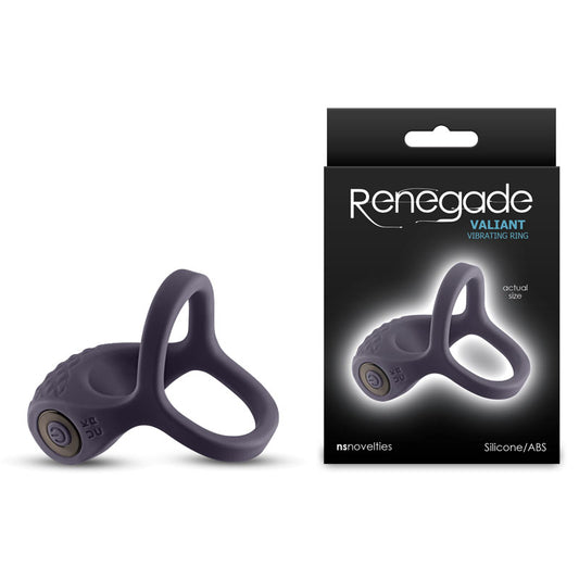 Renegade Valiant - Grey - Grey USB Rechargeable Cock Ring Grey - Club X