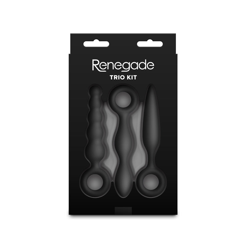 Renegade Trio Kit - Black - Black Butt Plugs - Set of 3 NS Novelties