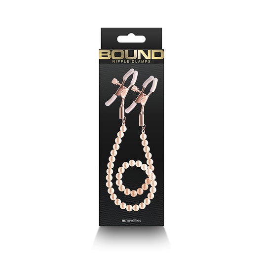 Bound Nipple Clamps - DC1 - Rose Gold - Club X