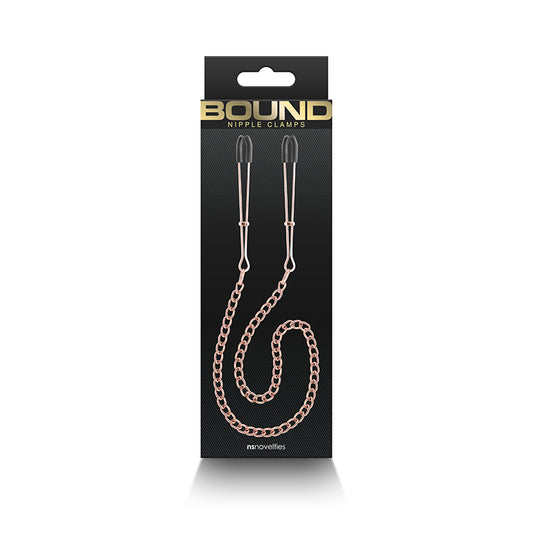 Bound Nipple Clamps - DC3 - Rose Gold - Club X
