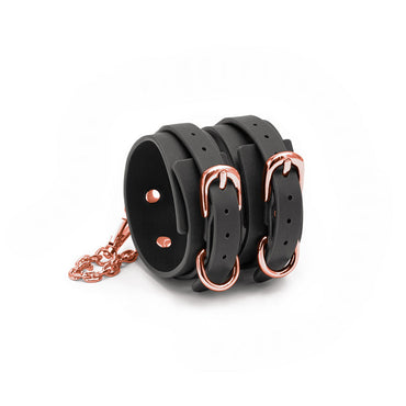 Bondage Couture Ankle Cuffs - Black - Black Restraints NS Novelties