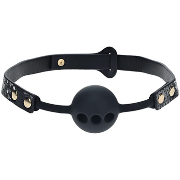 OUCH! Florence Collection - Silicone Ball Gag - Black Breathable Mouth Restraint Shots Toys