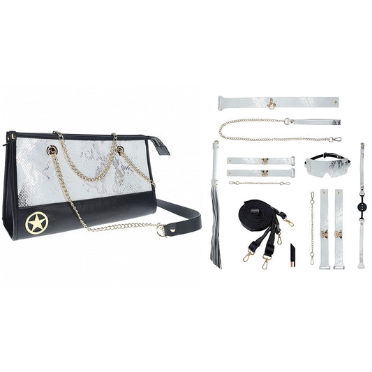 OUCH! Florence Collection - Kit with Bag - White Bondage Set with Bag - 8 Piece Kit White - Club X