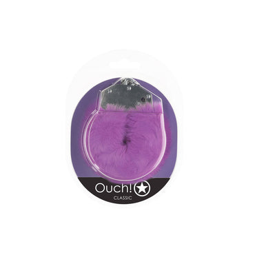 OUCH! Classic Fluffy Cuffs - Purple - Purple Fluffy Restraints Shots Toys