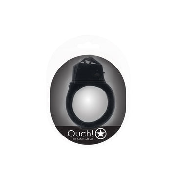 OUCH! Classic Metal Cuffs - Black - Black Restraints Shots Toys