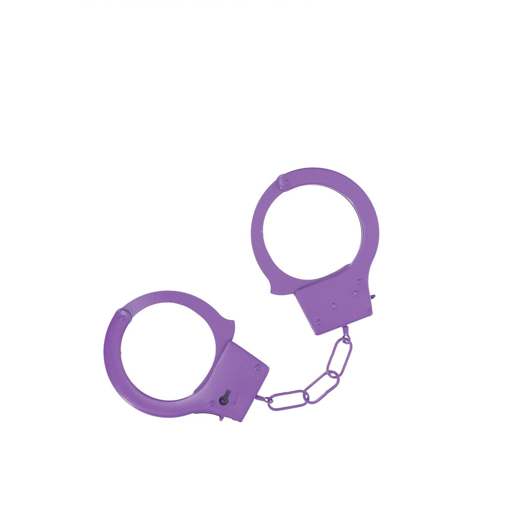 OUCH! Classic Metal Cuffs - Purple - Purple Restraints Purple - Club X