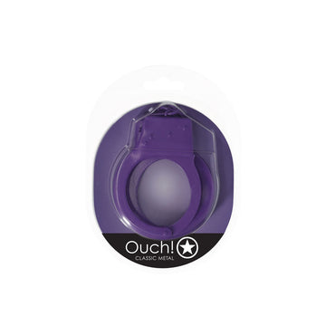 OUCH! Classic Metal Cuffs - Purple - Purple Restraints Shots Toys