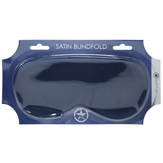OUCH! Satin Mask - Navy - Navy Blue Eye Mask Shots Toys