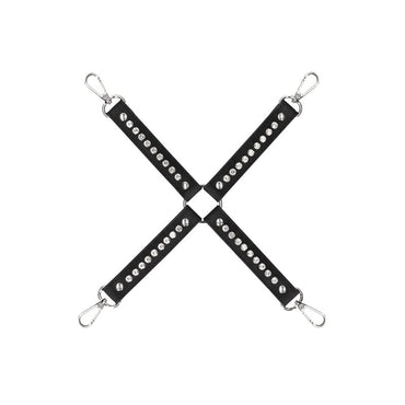 OUCH! Diamond Studded Hogtie - Black Restraint Shots Toys