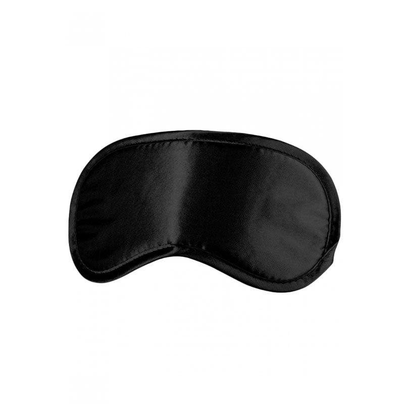 OUCH! Black & White Satin Eye-Mask - Black Eye Restraint Shots Toys