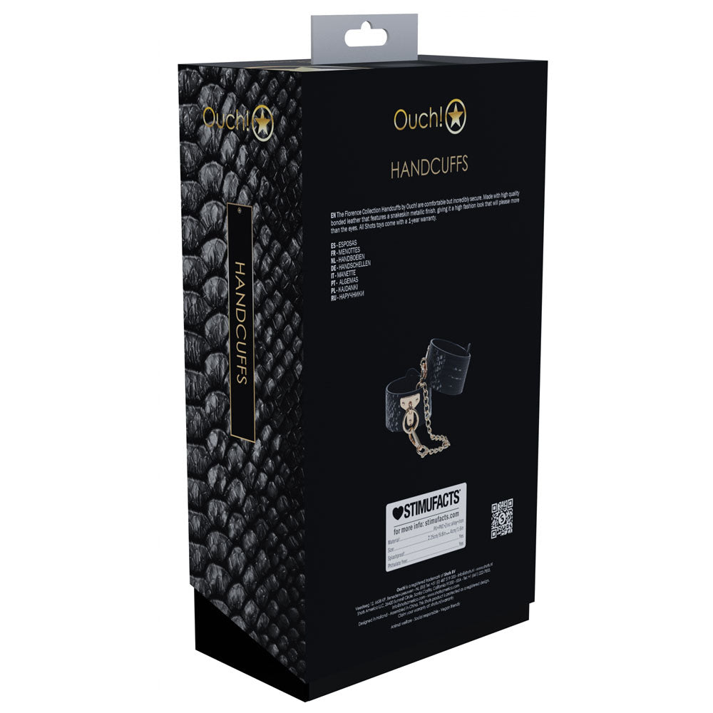 OUCH! Florence Collection - Handcuffs - Black Restraints Shots Toys