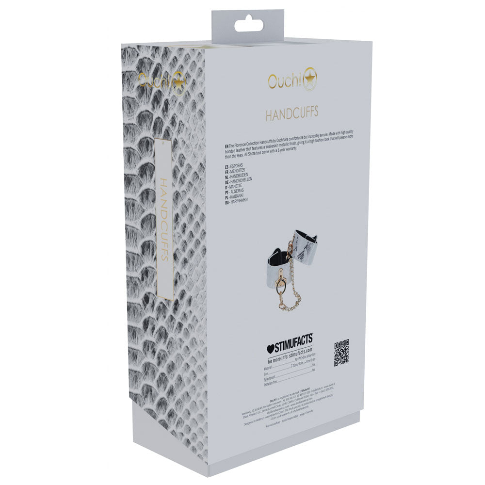 OUCH! Florence Collection - Handcuffs - White Restraints Shots Toys