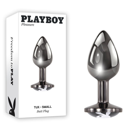 Playboy Pleasure TUX - Small - Metal 7.4 cm Small Butt Plug Playboy Pleasure