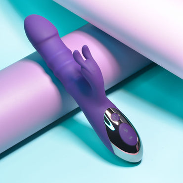 Playboy Pleasure HOP TO IT - Purple 23.5 cm USB Rechargeable Rabbit Vibrator Playboy Pleasure