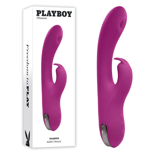 Playboy Pleasure THUMPER - Purple 21.9 cm USB Rechargeable Rabbit Vibrator Playboy Pleasure
