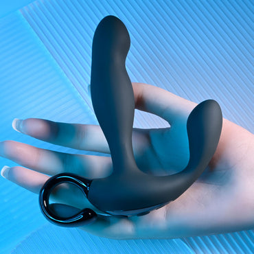 Playboy Pleasure COME HITHER - Black 13.2 cm USB Rechargeable Vibrating Prostate Massager with Wireless Remote Control Playboy Pleasure