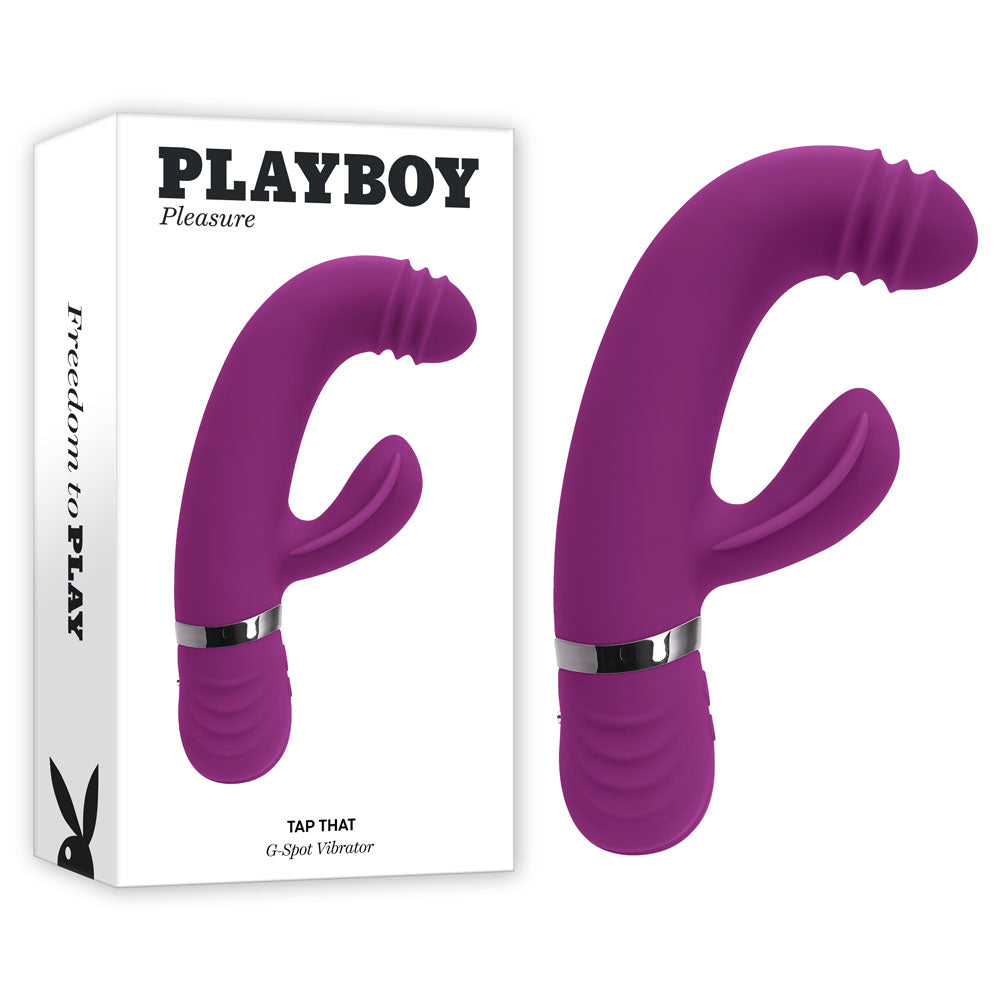 Playboy Pleasure TAP THAT - Purple 16.5 cm USB Rechargebale Rabbit Vibrator Playboy Pleasure