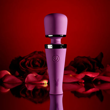 Playboy Pleasure MIC DROP - Purple 11.4 cm USB Rechargeable Vibrating Mini Massage Wand Playboy Pleasure