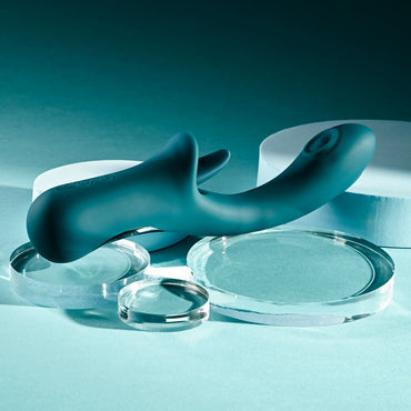 Playboy Pleasure HARMONY - Blue 22.9 cm USB Rechargeable Vibrator with Clitoral Flicker Playboy Pleasure