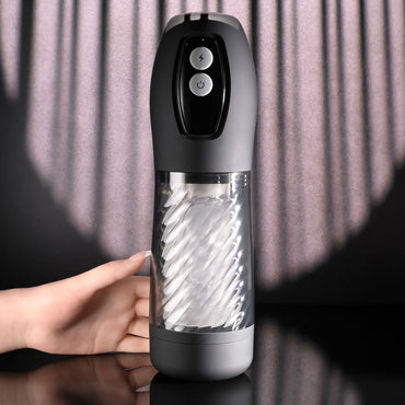 Playboy Pleasure WHIRLWIND - Clear USB Rechargeable Thrusting and Spinning Auto Stroker Playboy Pleasure