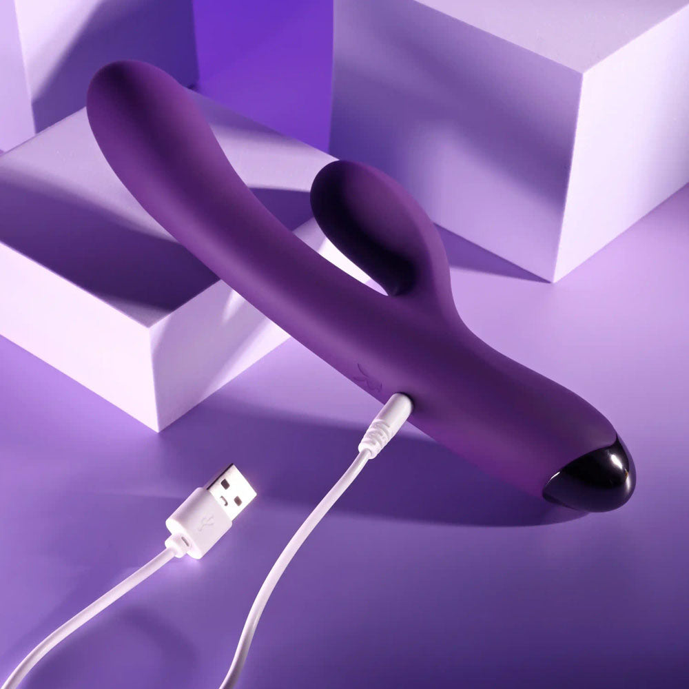 Playboy Pleasure NEW CRUSH - Purple 20.6 cm USB Rechargeable Rabbit Vibrator Playboy Pleasure