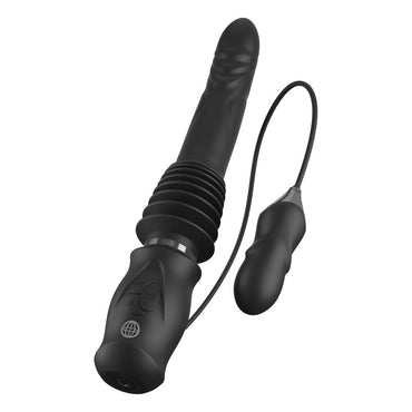 FFS Ultimate Silicone Thruster - Black - Black USB Rechargeable Thrusting Vibrator Pipedream