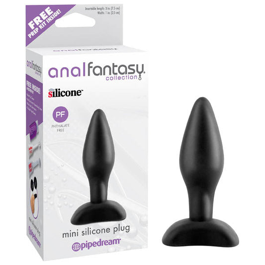 Anal Fantasy Collection Mini Silicone Plug - Black 7.5 cm (3'') Butt Plug Pipedreams