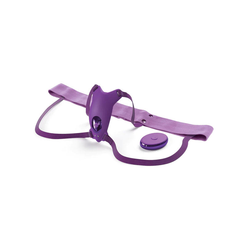 Fantasy For Her Ultimate Butterfly Strap-On - Purple USB Rechargeable Strap-On Stimulator Pipedream