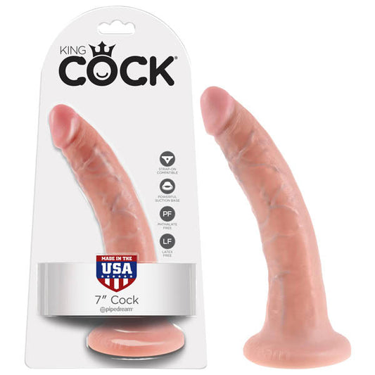 King Cock 7'' Cock - Flesh 17.8 cm (7'') Dong Pipedreams
