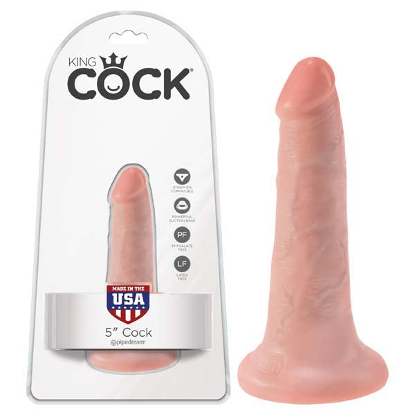King Cock 5'' Cock - Flesh 12.7 cm (5'') Dong Pipedreams