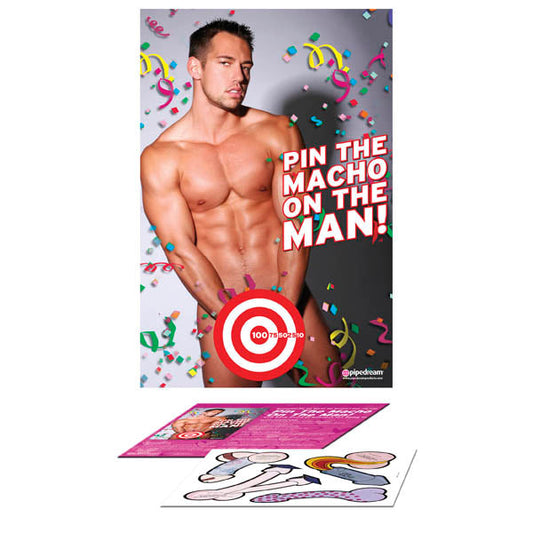 Bachelorette Party Favors Pin The Macho On The Man - Party Game Default Title - Club X