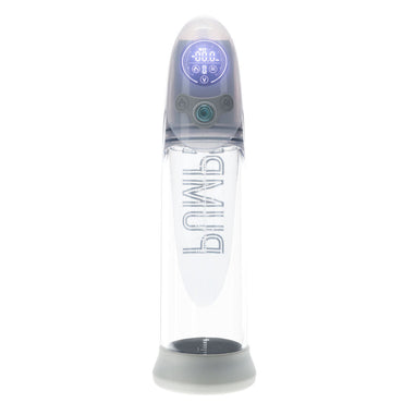 PUMPED Aqua-Pro Auto Pump - Grey - Grey/Clear USB Rechargeable AI-Enabled Submersible Auto Penis Pump Shots Toys