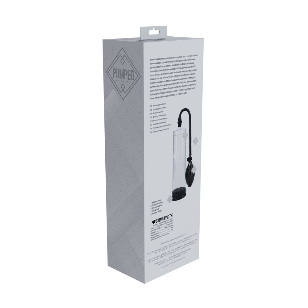 PUMPED Basic Pump 1 - Transparent - Clear Penis Pump Shots Toys