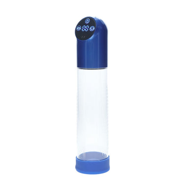 PUMPED Automatic Waterproof Pump - Metal Blue - Blue/Clear USB Rechargeable Automatic Penis Pump Shots Toys