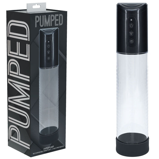 PUMPED Hyperpump Automatic Pump - Gunmetal - Gunmetal Grey USB Rechargeable Auto Penis Pump Shots Toys