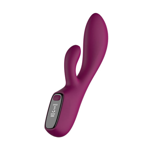 Passion Play Rabbit Vibrator with LED Screen - Purple 19.2 cm USB Rechargeable Rabbit Vibrator Passion Play
