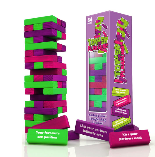 Tower of Pleasure - Couples Tumbling Tower Game Coloured - Club X