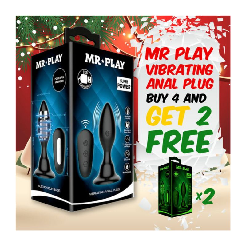 Pretty Love Vibrating Anal Plug (Black) (Buy 4 Get 2 Free) - Club X