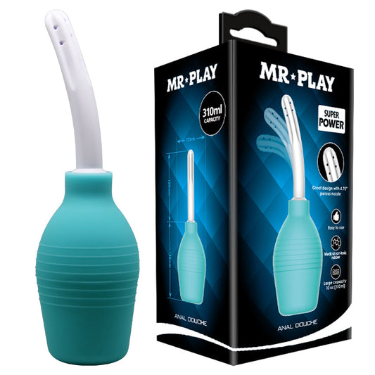 MR PLAY Anal Douche - Aqua/White Unisex Douche - 310 ml Capacity Pretty Love