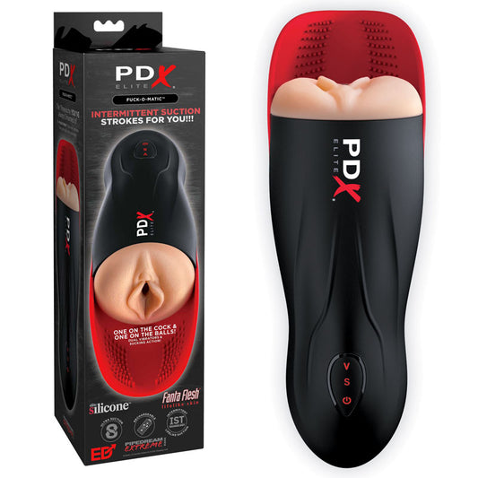Pipedream Extreme Toys Elite Fuck-O-Matic - USB Rechargeable Sucking Masturbator Black - Club X