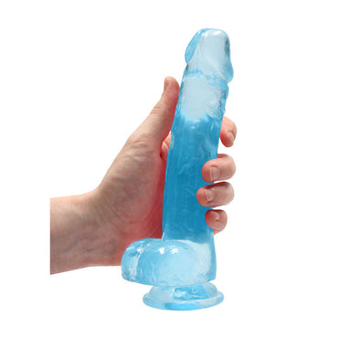 REALROCK 8'' Realistic Dildo With Balls - Blue 20.3 cm Dong Realrock