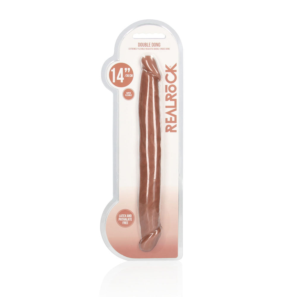 REALROCK 14'' Double Dildo - Tan 36 cm Double Dong Shots Toys