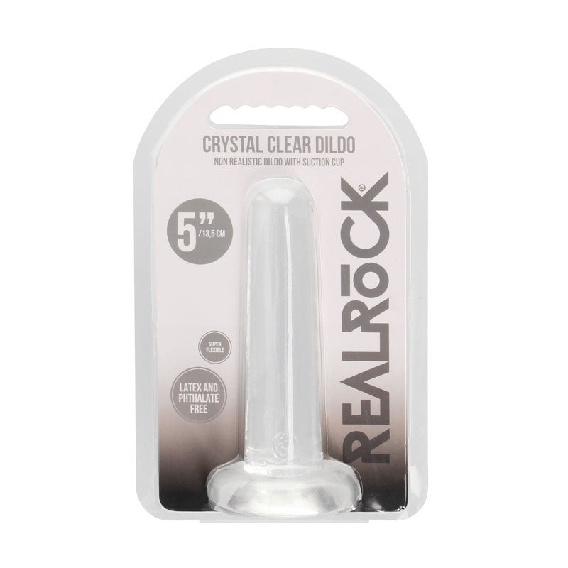 REALROCK Non Realistic Dildo With Suction Cup - 13.5 cm - Clear 13.5 cm Dong Shots Toys