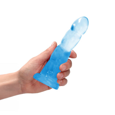 REALROCK Dildo With Suction - 17 cm - Blue - Blue 17 cm Dildo Shots Toys