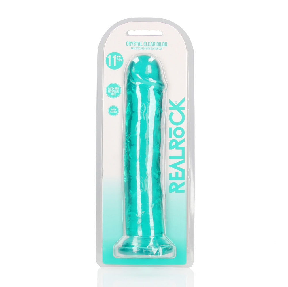 REALROCK 31 cm Straight Dildo - Turquoise - Turquoise 31 cm (11'') Dong Shots Toys