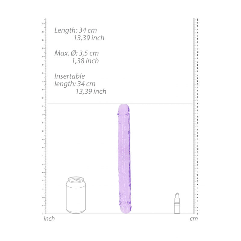 REALROCK 34 cm Double Dong - Purple - Purple 34 cm (14'') Double Dong Shots Toys