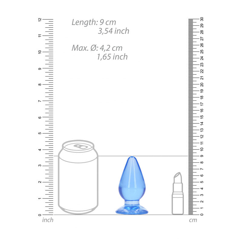 Real Rock Crystal Clear 3.5" Anal Plug - Club X