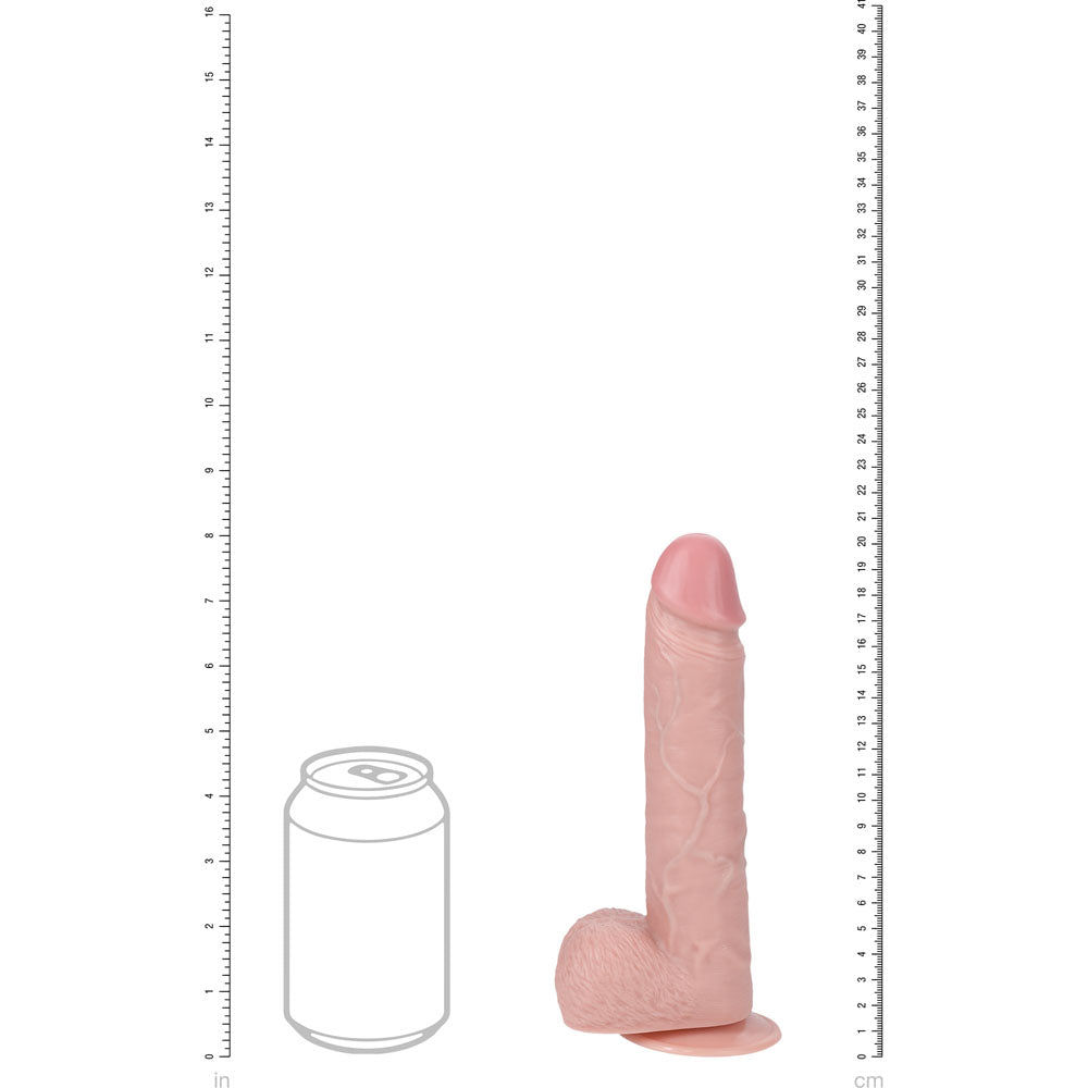REALROCK 20cm Vibrating + Thrusting Cock with Balls - Flesh - Flesh 20.3 cm (8'') USB Rechargeable Vibrating and Thrusting Dong Shots Toys
